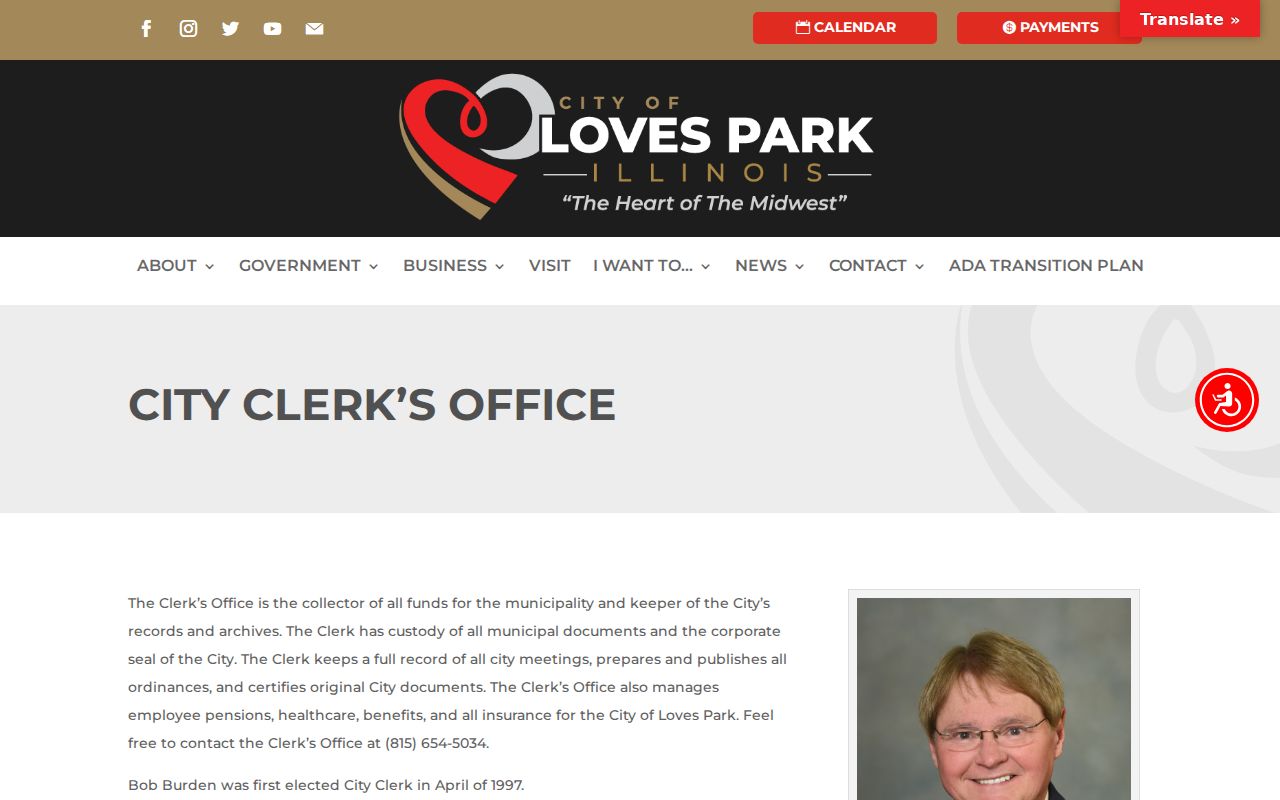 Loves Park residents directory City Clerk records access
