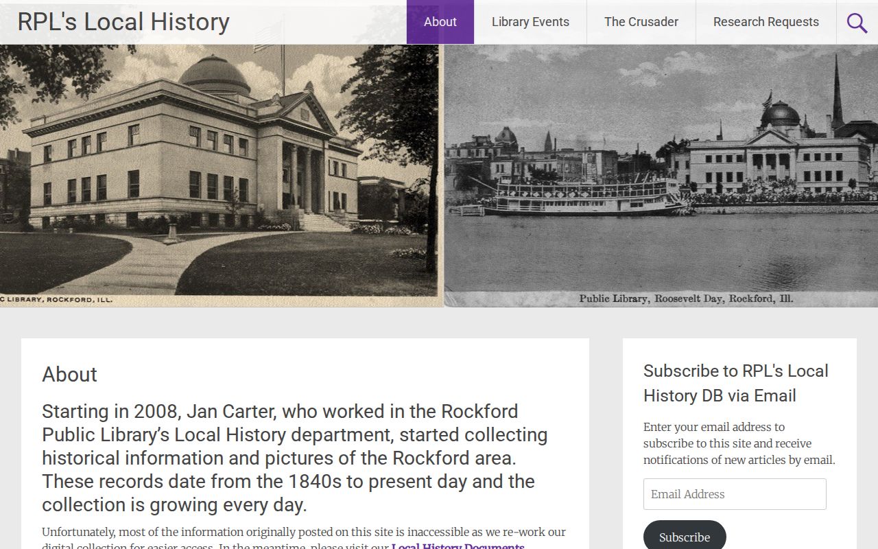 Loves Park previous residents research in Rockford digital local history